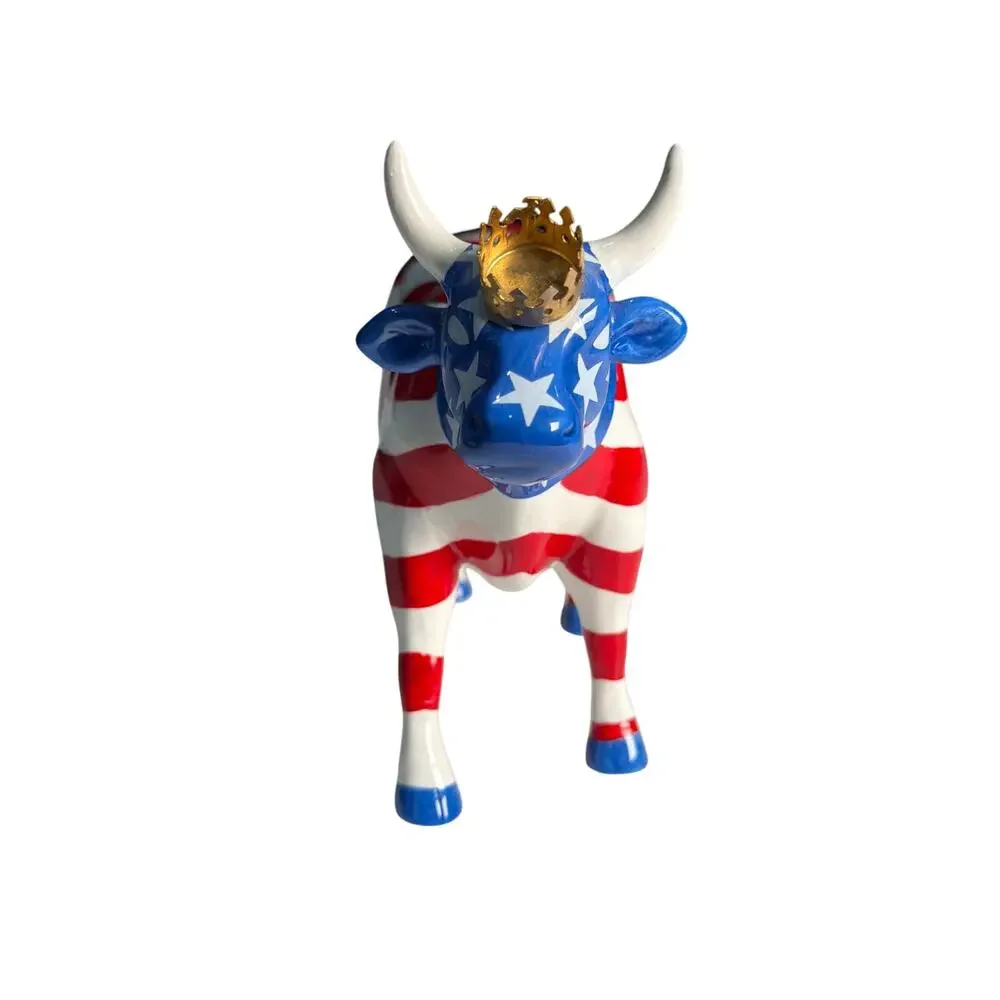 Westland Giftware Cow Parade Figurine 9189 American Royal 2001 VTG Patriotic USA